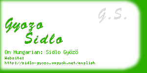 gyozo sidlo business card